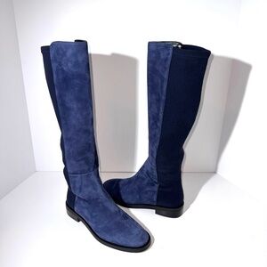 Stuart Weitzman Greer City Navy Suede Boots
